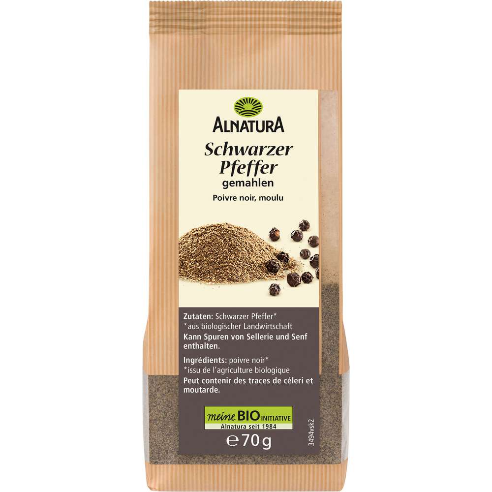 Produktabbildung Alnatura Bio Schwarzer Pfeffer, gemahlen