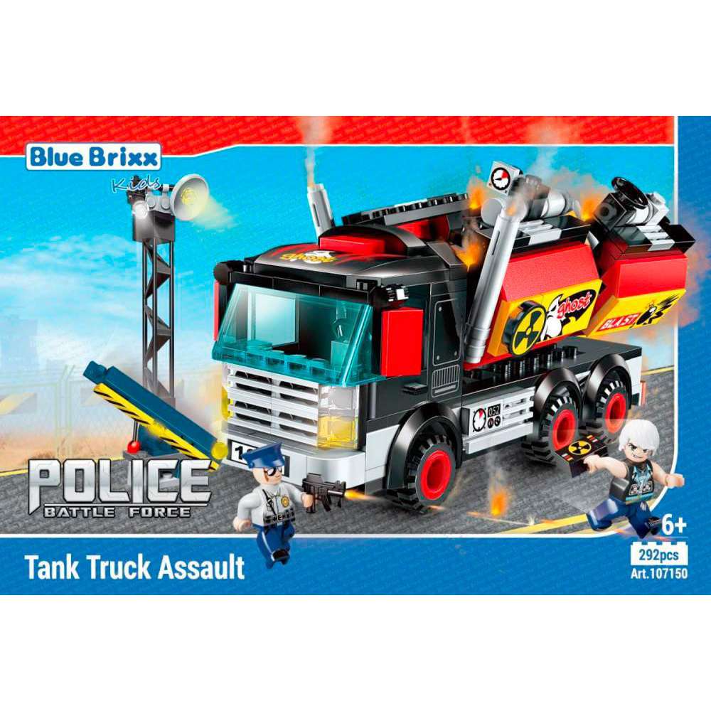 Produktabbildung Blue Brixx 107150 - Stadtpolizei Tankwagen-Überfall