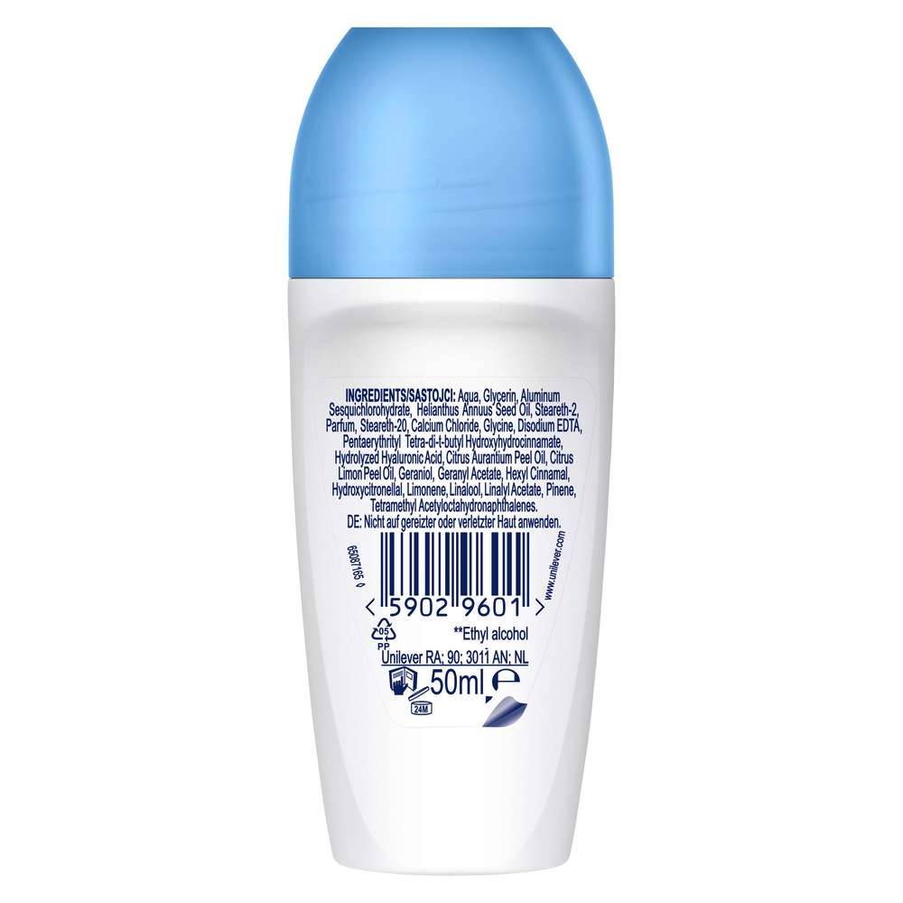 Produktabbildung Dove Deo Roll-on advanced, Baumwoll-Meeresmineralienduft 