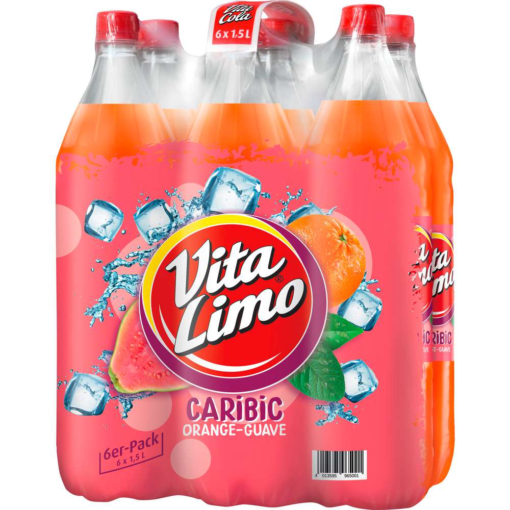 Produktabbildung Vita Caribi, Orangen-Guave Limonade (6x 1,500 Liter)
