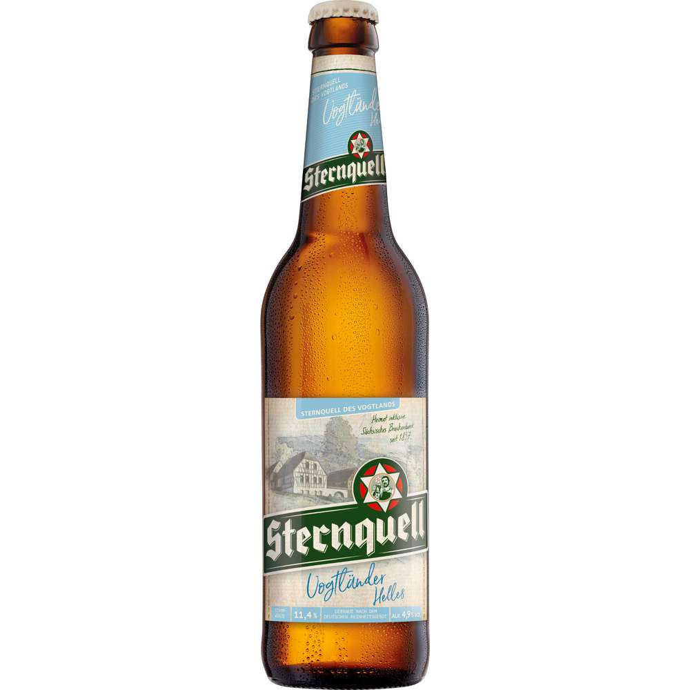 Produktabbildung Sternquell Vogtländer Helles Bier 4,9%