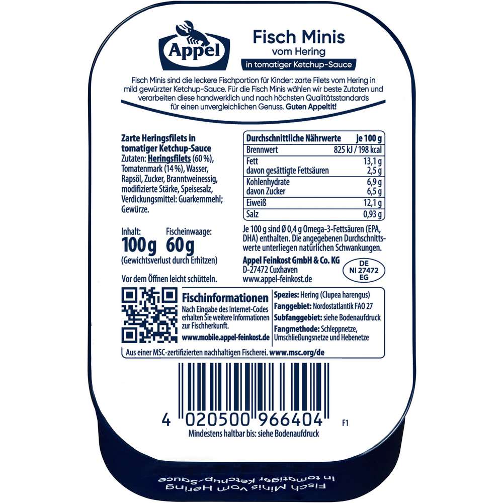 Produktabbildung Appel Heringsfilets Fisch-Minis