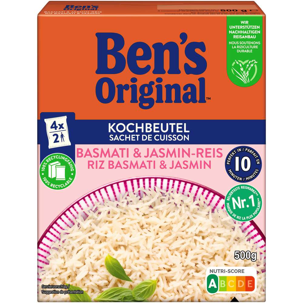 Produktabbildung BEN'S ORIGINAL Basmati- & Jasminreis Kochbeutel