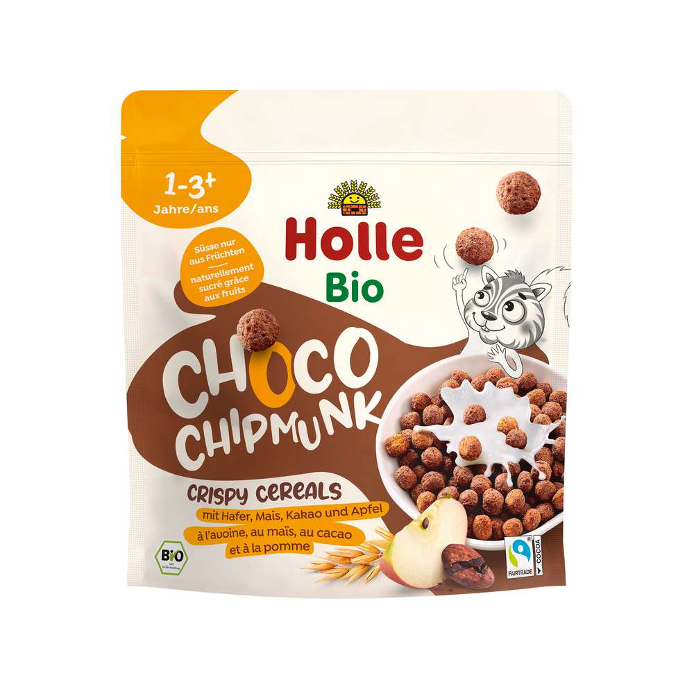Produktabbildung Holle Bio Choco Chipmunk Crispy Cereals 