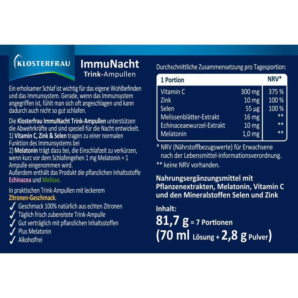 Produktabbildung Klosterfrau ImmuNach Trinkampullen