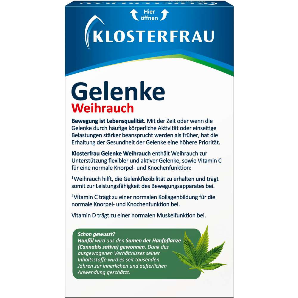 Produktabbildung Klosterfrau Gelenke Curcuma + Weihrauch