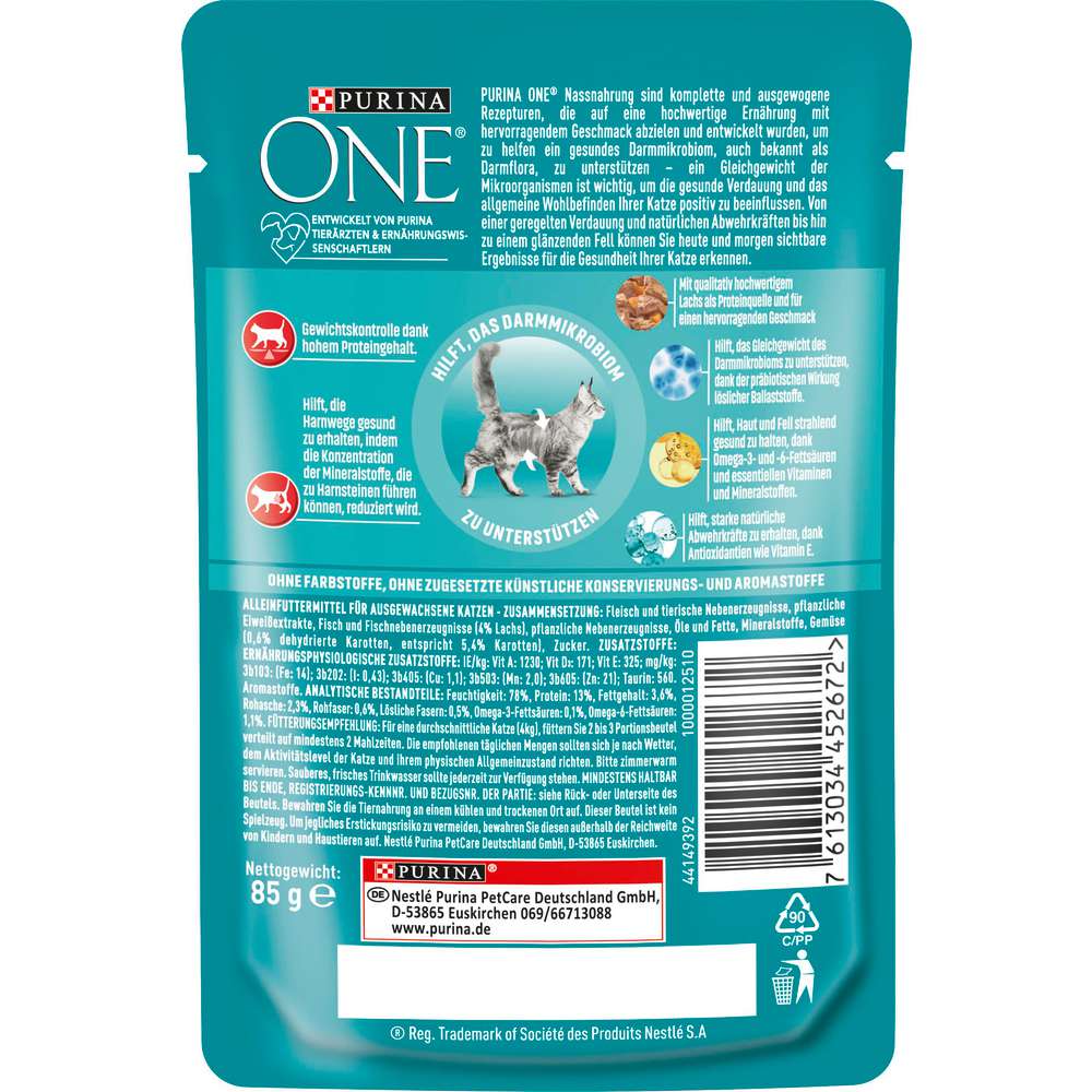 Produktabbildung Purina Katzen-Nassfutter One, Sterilcat, Lachs/Karotten
