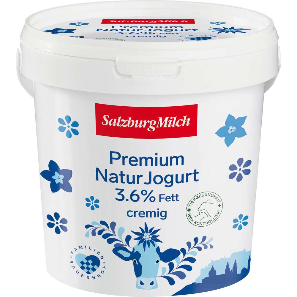 Produktabbildung Salzburgmilch Premium Natur Joghurt 3,6 % Fett, cremig