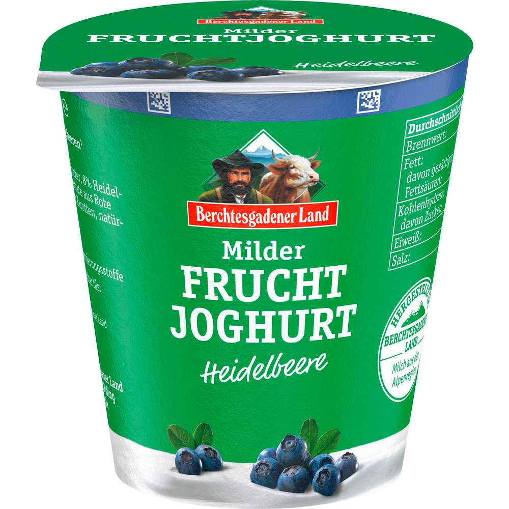 Produktabbildung Berchtesgadener Land Fruchtjoghurt Heidelbeere