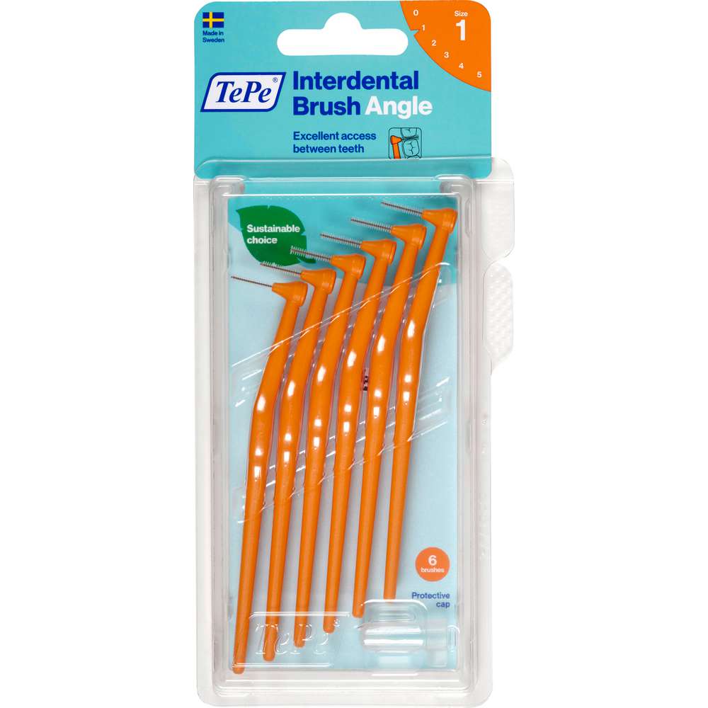 Produktabbildung TePe Interdental-Bürsten Angle Iso 1, orange