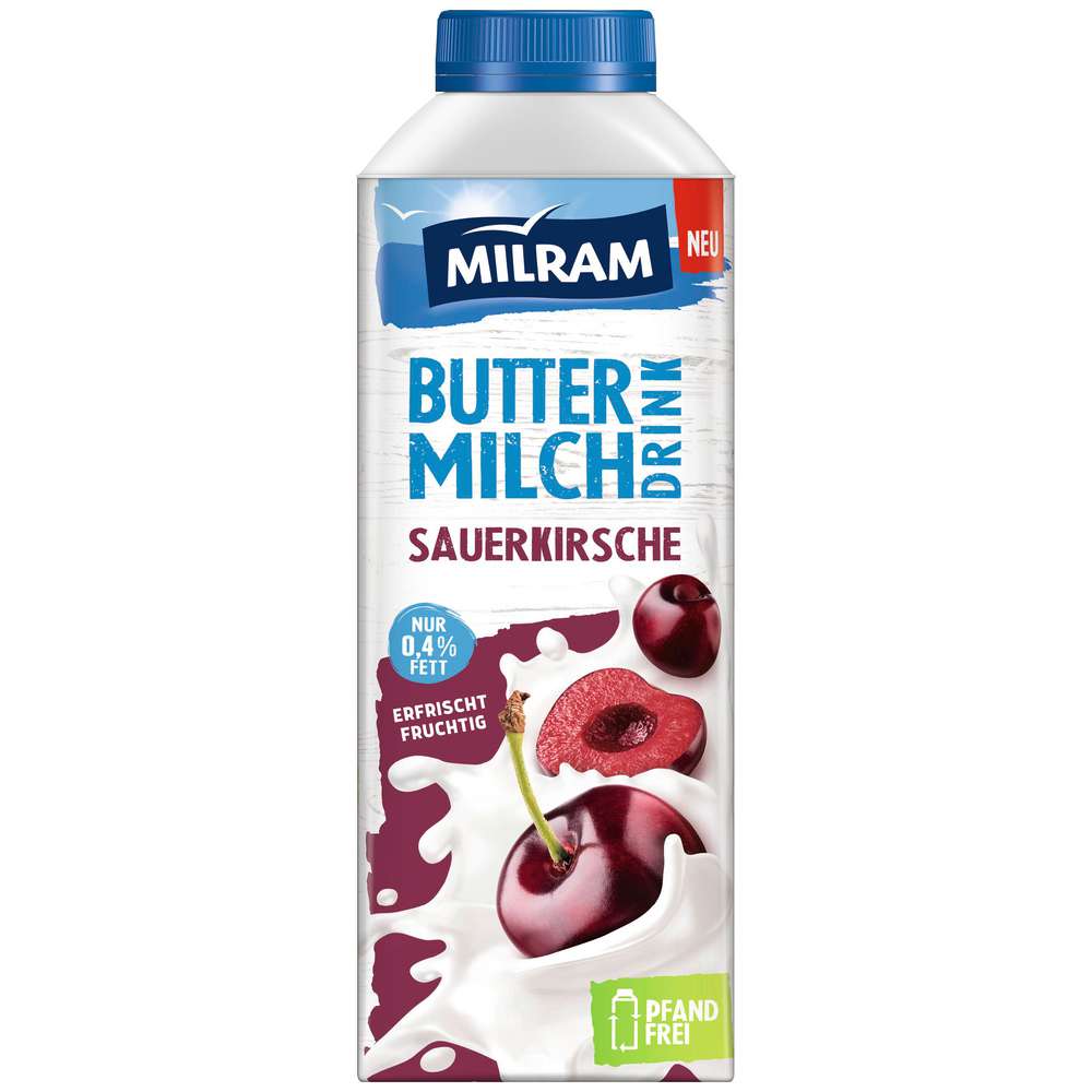 Produktabbildung Milram Fruchtbuttermilch, Sauerkirsche