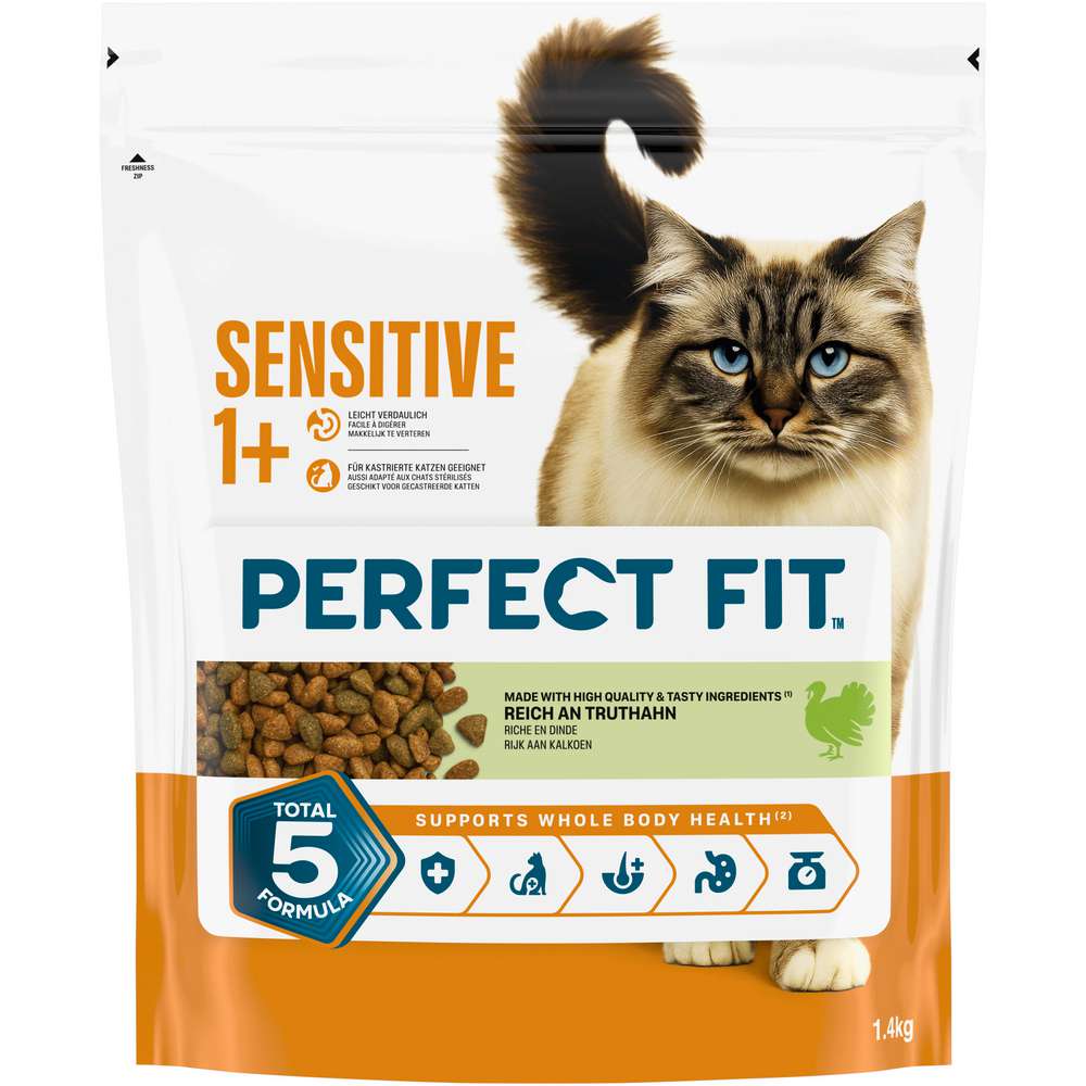 Produktabbildung Perfect Fit Katzen-Trockenfutter, Sensitive Truth, Truthahan