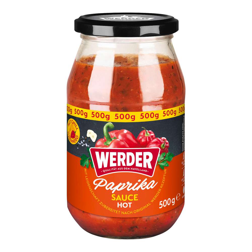 Produktabbildung Werder Paprika Sauce, hot