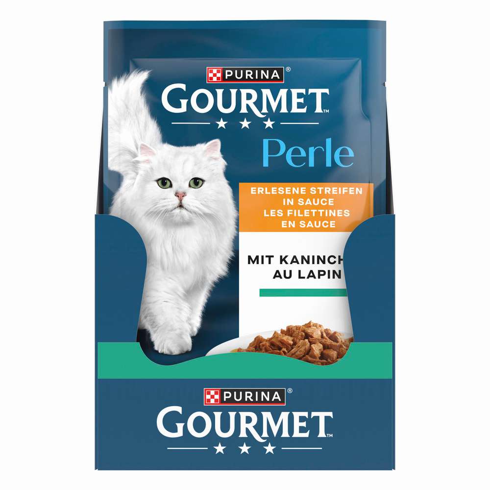 Produktabbildung Purina Katzen-Nassfutter Gourmet Perle, Kaninchen in Streifen