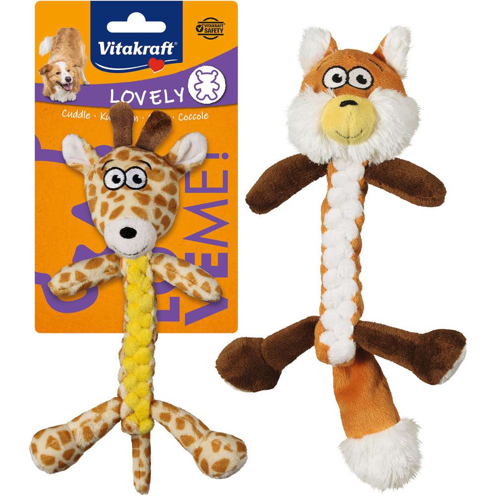 Produktabbildung Vitakraft Hundeplüschtier geknotet, Fuchs/Giraffe
