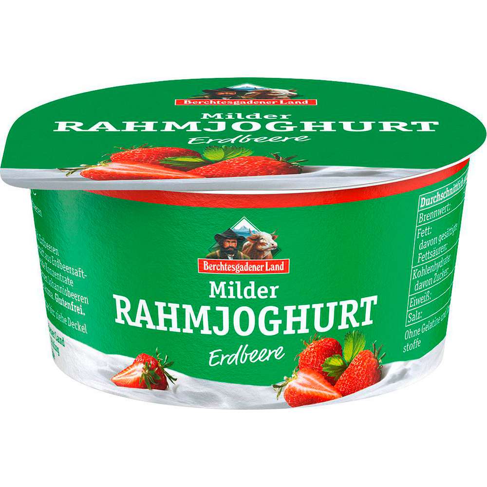 Produktabbildung Berchtesgadener Land Rahmjoghurt, Erdbeere