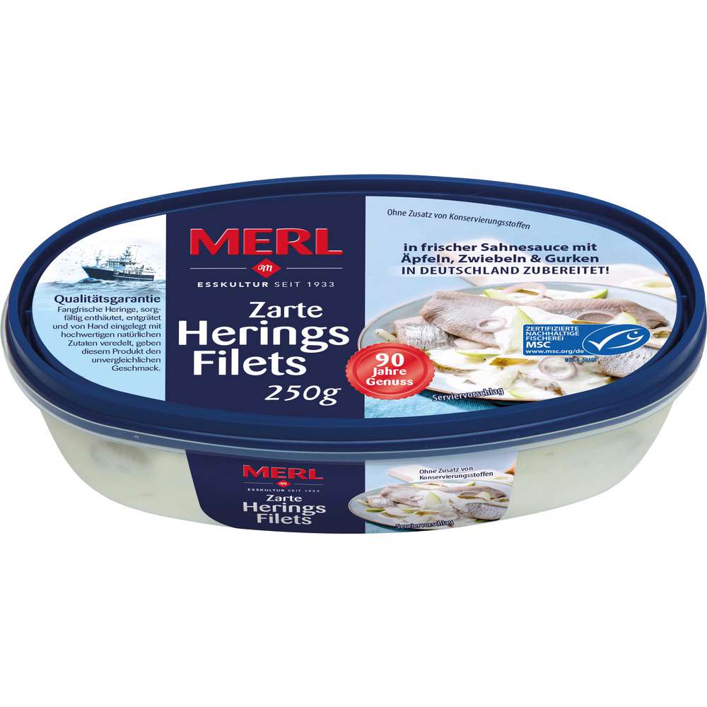 Produktabbildung Merl Heringsfilets in Sahnesauce