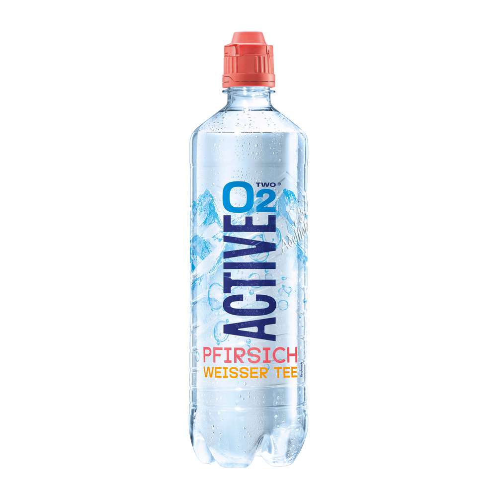 Produktabbildung Active O² Mineralwasser, Pfirsich-Weißer Tee-Geschmack, Naturell