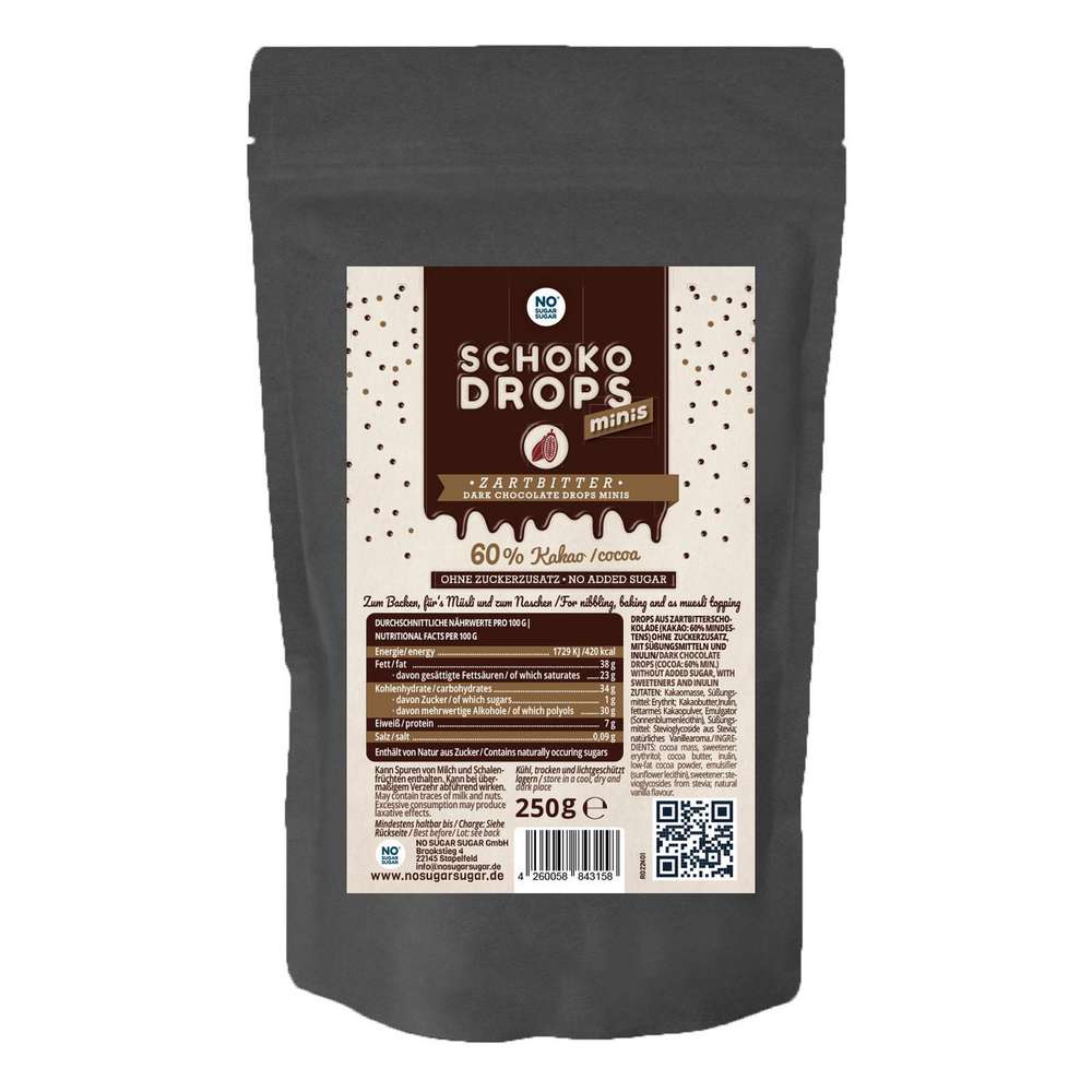 Produktabbildung No Sugar Schokodrops Minis, Zartbitter
