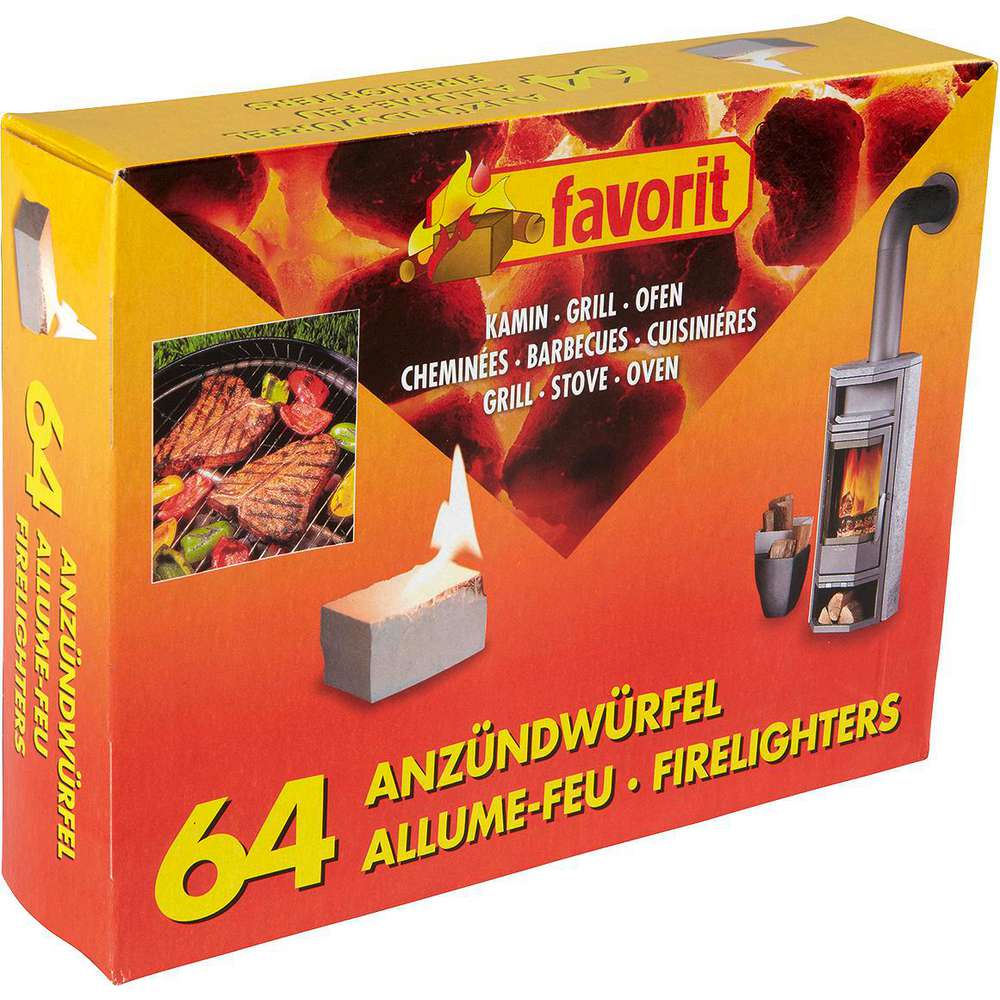 Produktabbildung Favorit Anzündwürfel, 64 Stk