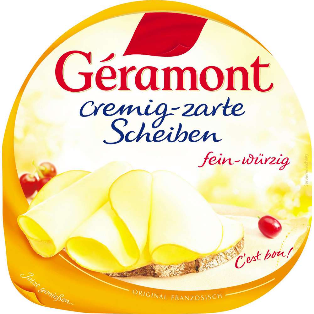 Produktabbildung Géramont Weichkäse-Scheiben, fein-würzig