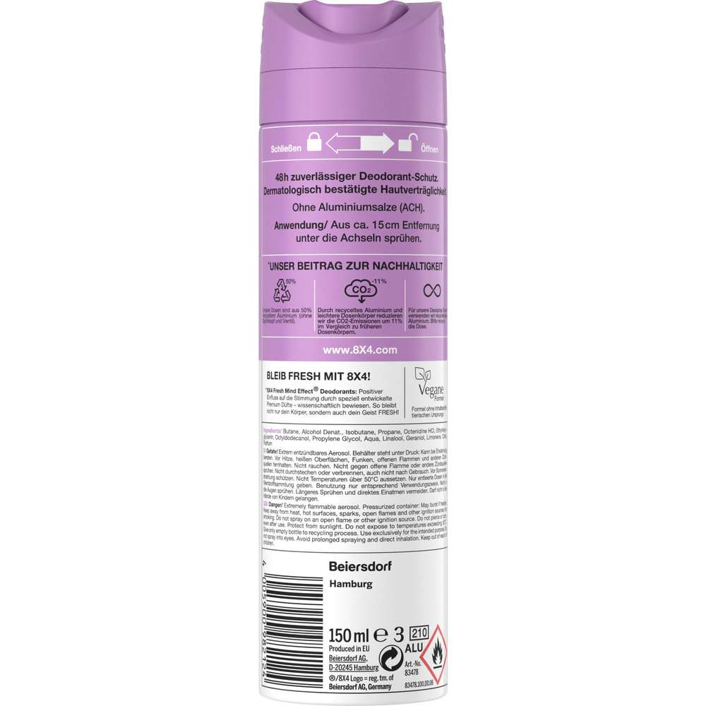 Produktabbildung 8x4 Deodorant No. 4 Vibrant Flower