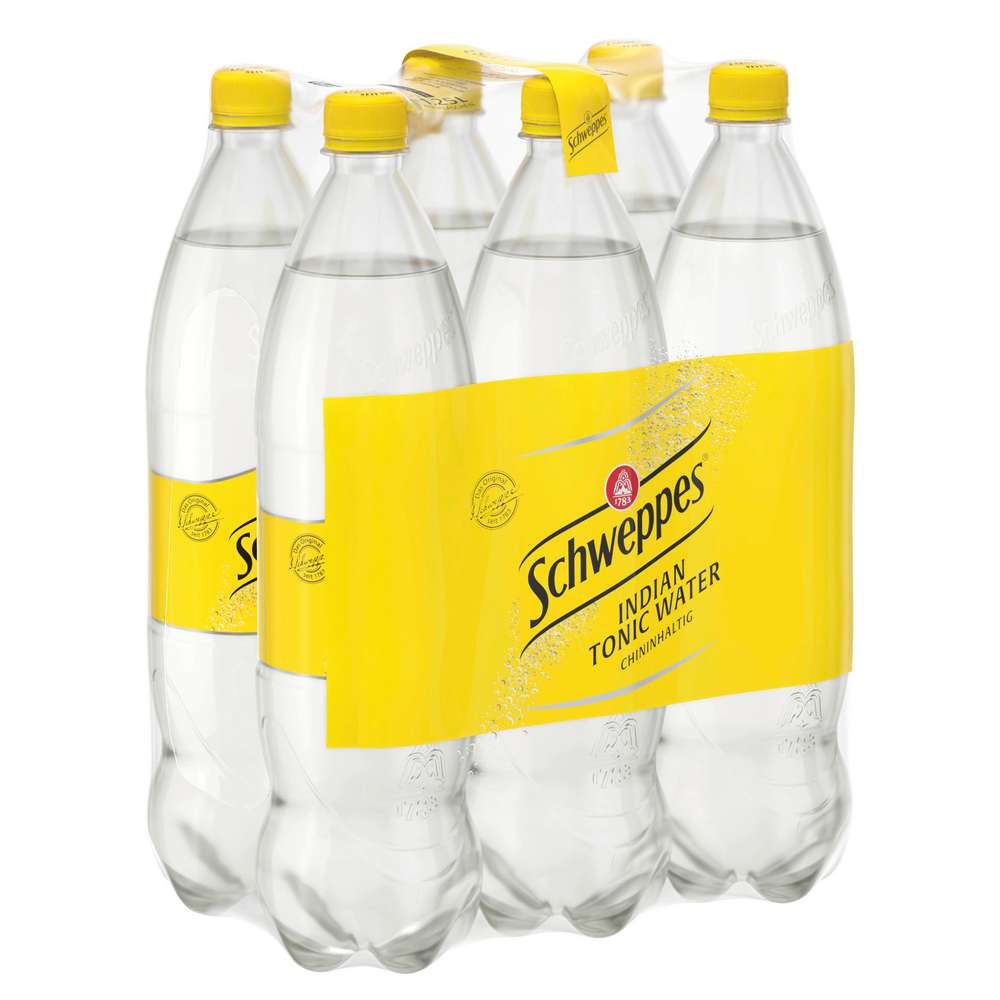 Produktabbildung Schweppes Tonic Water, Indian (6x 1,250 Liter)