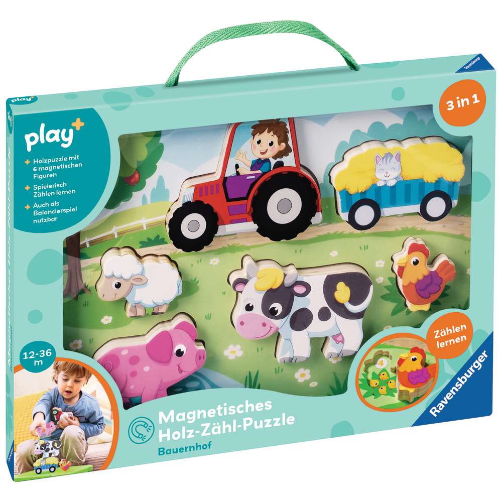 Produktabbildung Ravensburger Play+ Magnetisches Holz-Zähl Puzzle