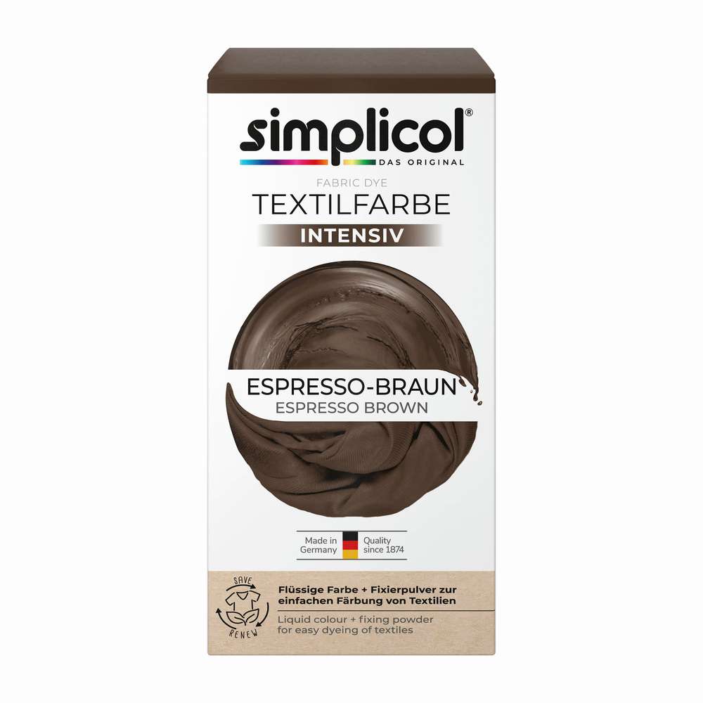 Produktabbildung simplicol Textilfarbe Intensiv, Espresso-Braun