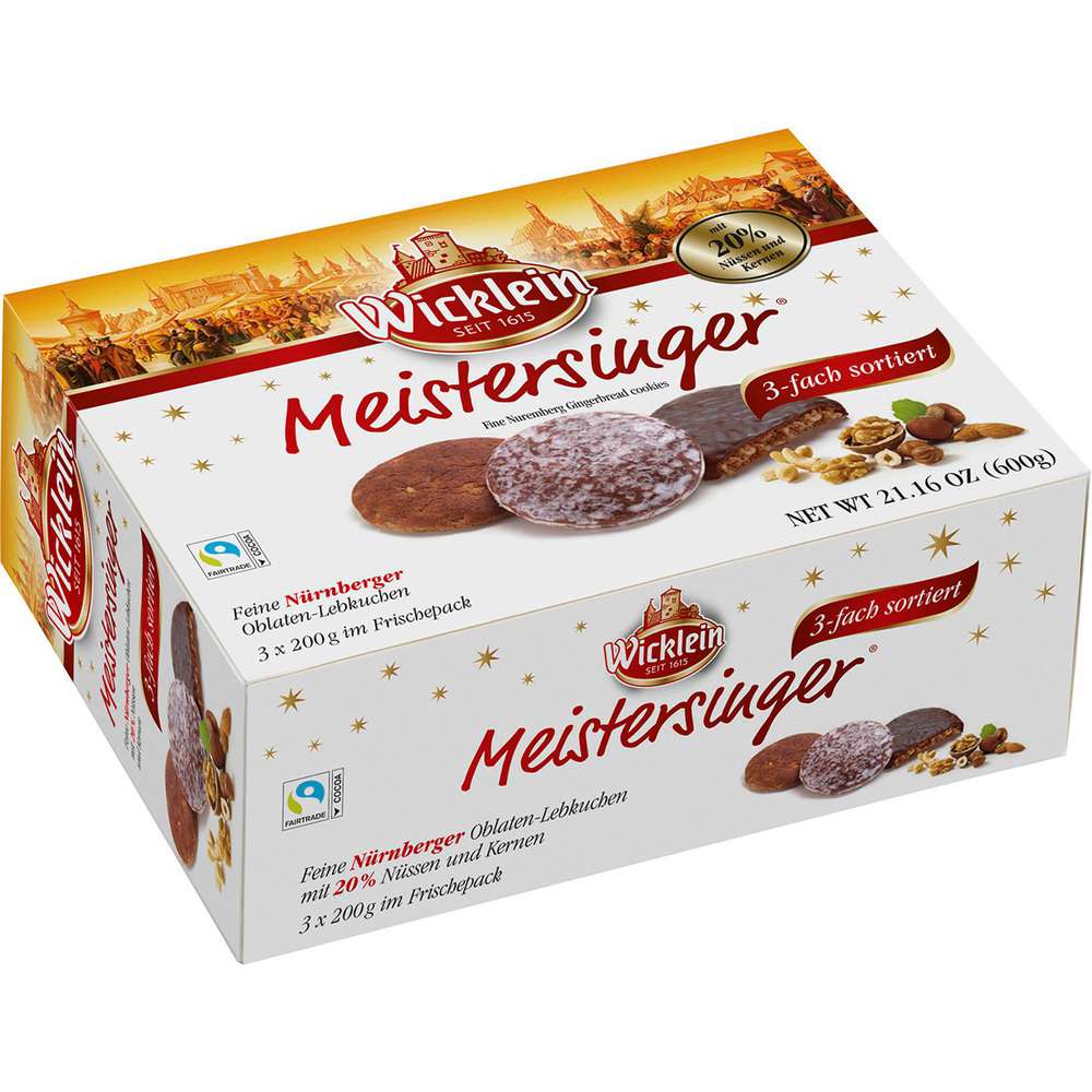 Produktabbildung Wicklein Lebkuchen 3-fach sortiert