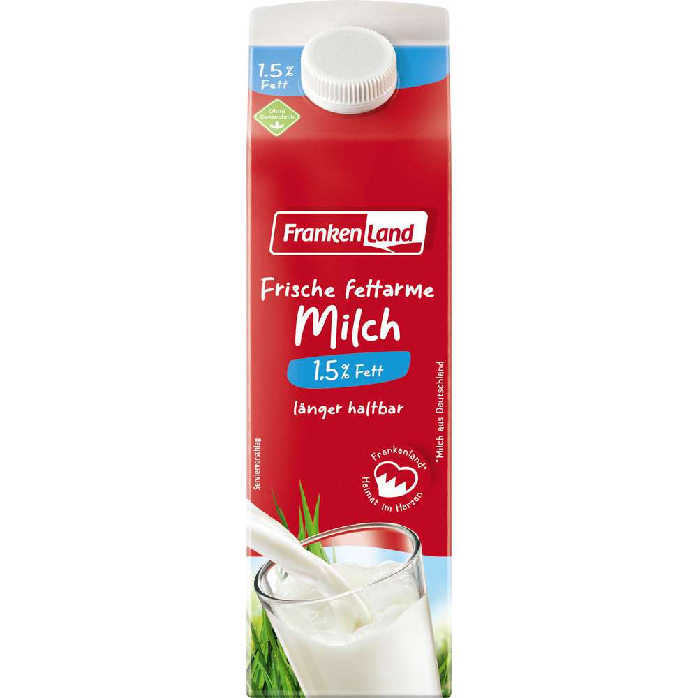 Produktabbildung Frankenland Fettarme Milch 1,5%