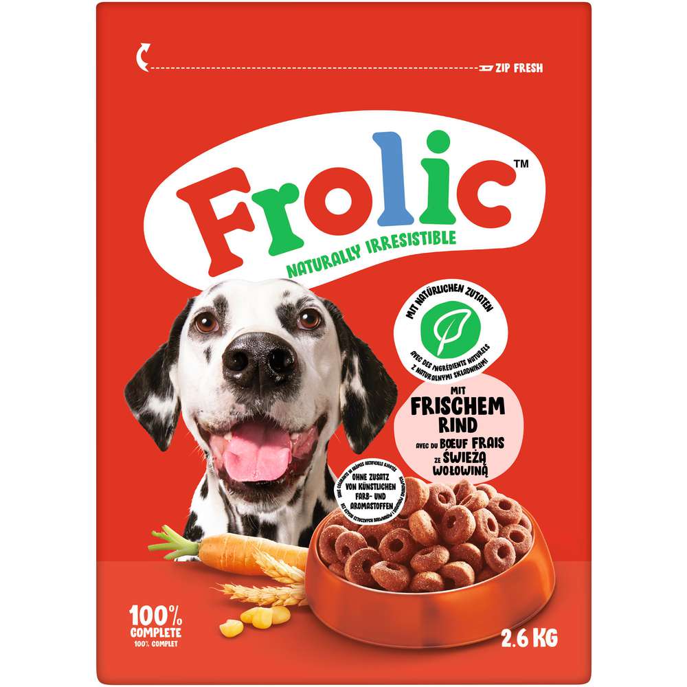 Produktabbildung Frolic Hunde-Trockenfutter, Rind