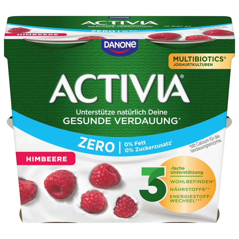 Produktabbildung Danone Activia Fruchtjoghurt Zero, Himbeere