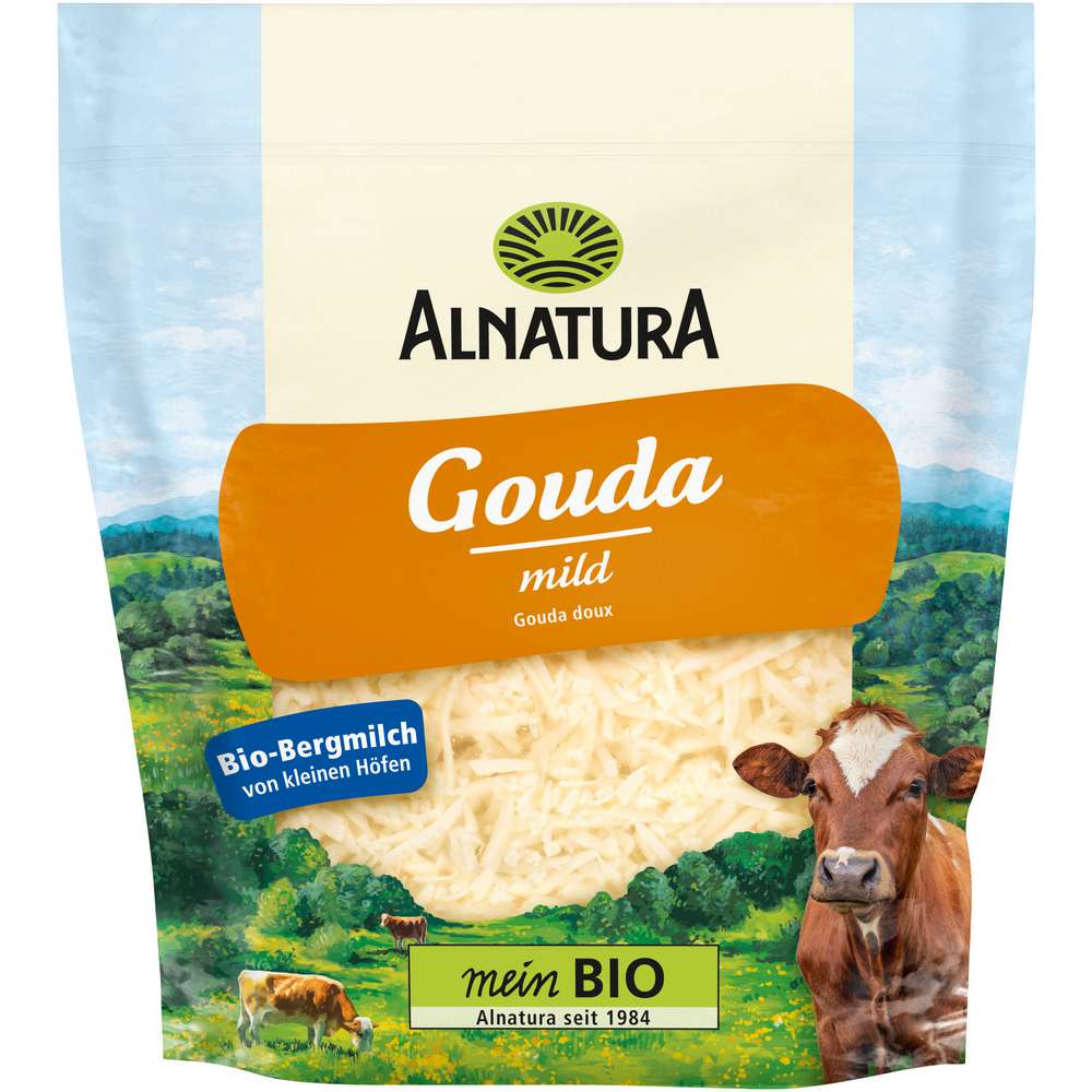 Produktabbildung Alnatura Bio-Gouda, gerieben 150g