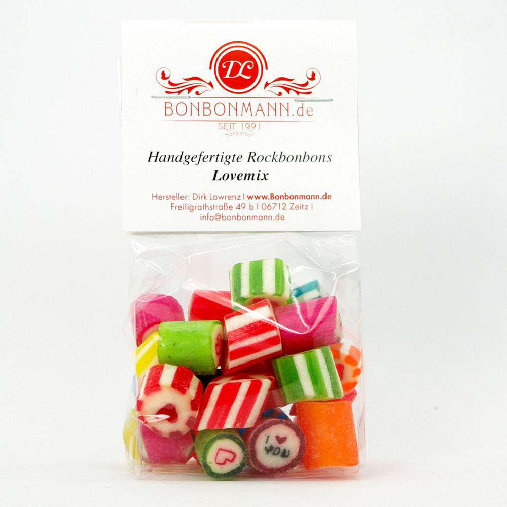 Produktabbildung Bonbonmann 
Rockbonbon Love-Mix 