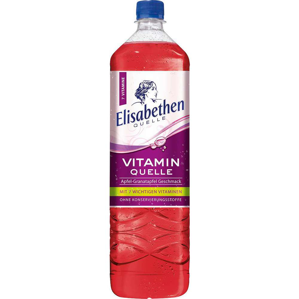 Produktabbildung Elisabethen Quelle Wasser mit Geschmack Vitamin Quelle Apfel-Granatapfel-Geschmack, Naturell