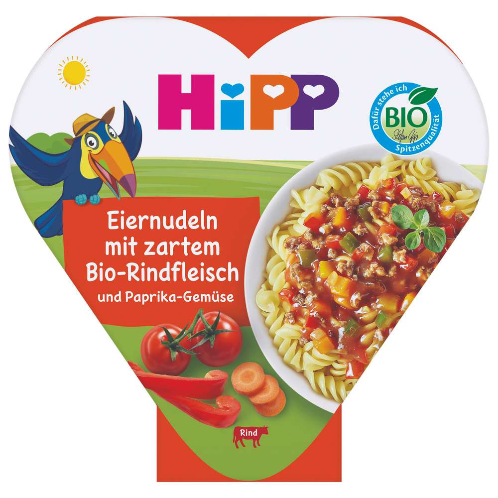 Produktabbildung Hipp Kinder Schalenmenü, Nudeln/Paprika/Rind