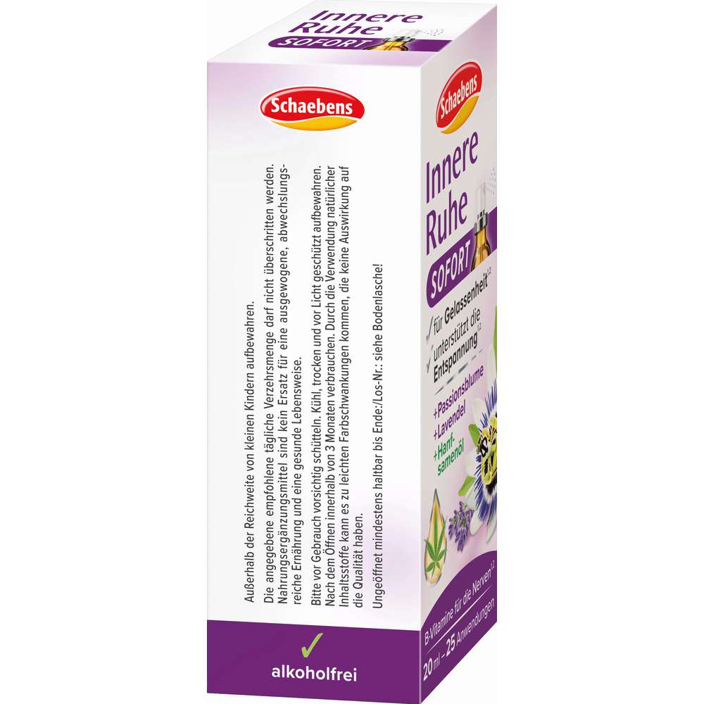Produktabbildung Schaebens Innere Ruhe, Sofort -Spray + Hanfsamenöl