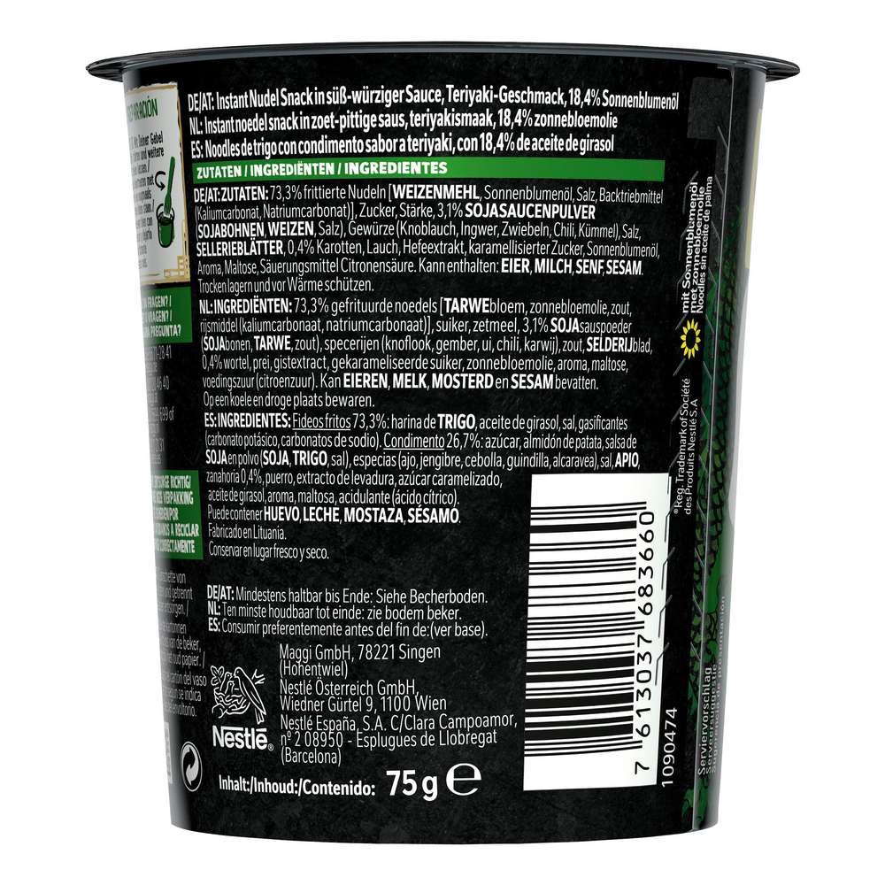 Produktabbildung Maggi Instant Cup Magic Asia, Saucy Noodles Teriyaki