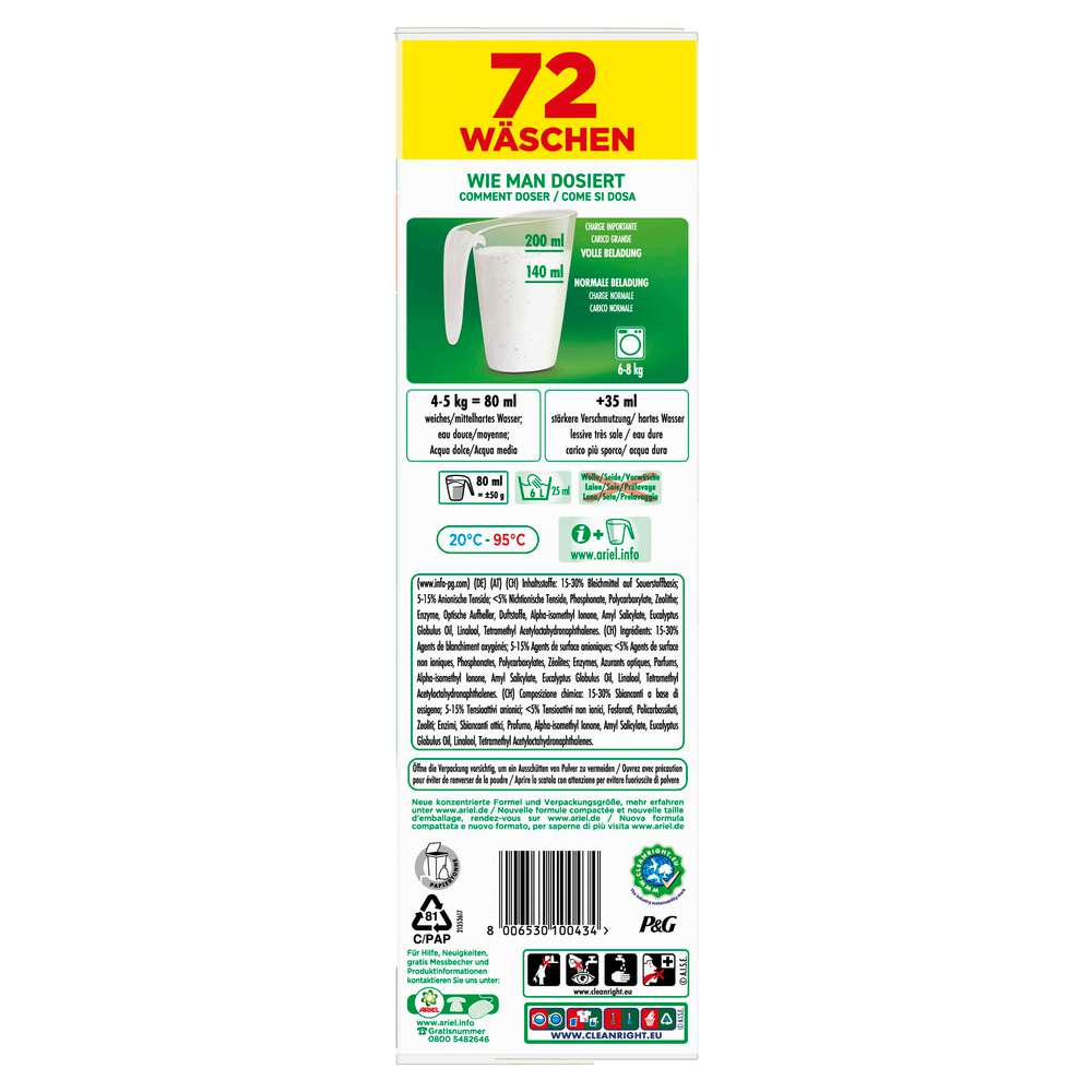 Produktabbildung Ariel Universal-Waschmittel Pulver