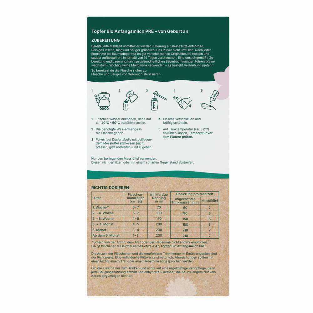 Produktabbildung Töpfer Lactana Anfangsmilch Pre