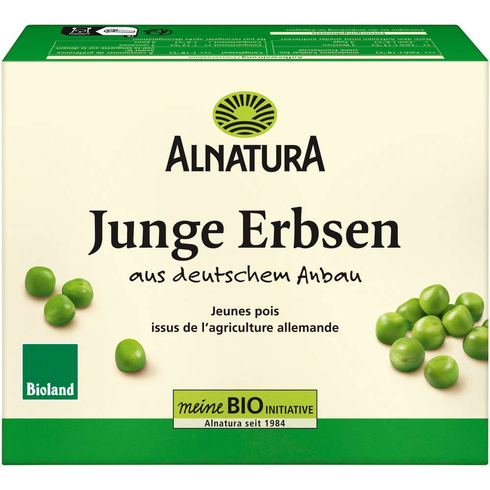 Produktabbildung Alnatura Bio Junge Erbsen, tiefgekühlt