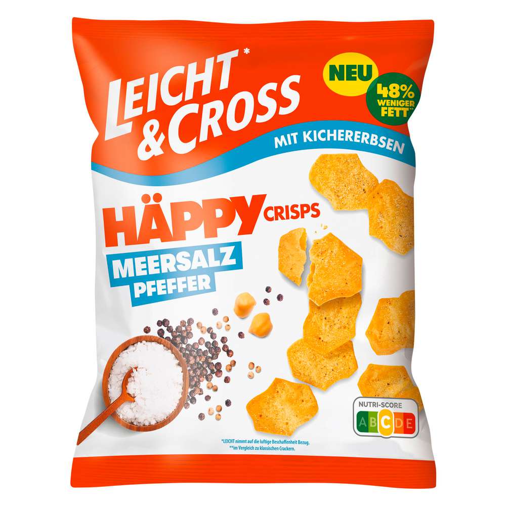 Produktabbildung Leicht & Cross Häppy Crisps, Meersalz & Pfeffer