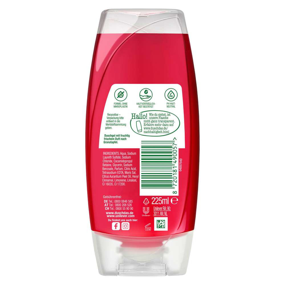 Produktabbildung Duschdas Duschgel, Granatapfel