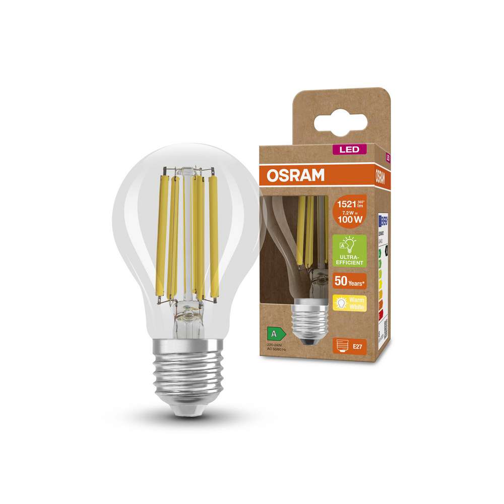 Produktabbildung Osram LED GlühbirneA 100 7.2W/3000 K E27