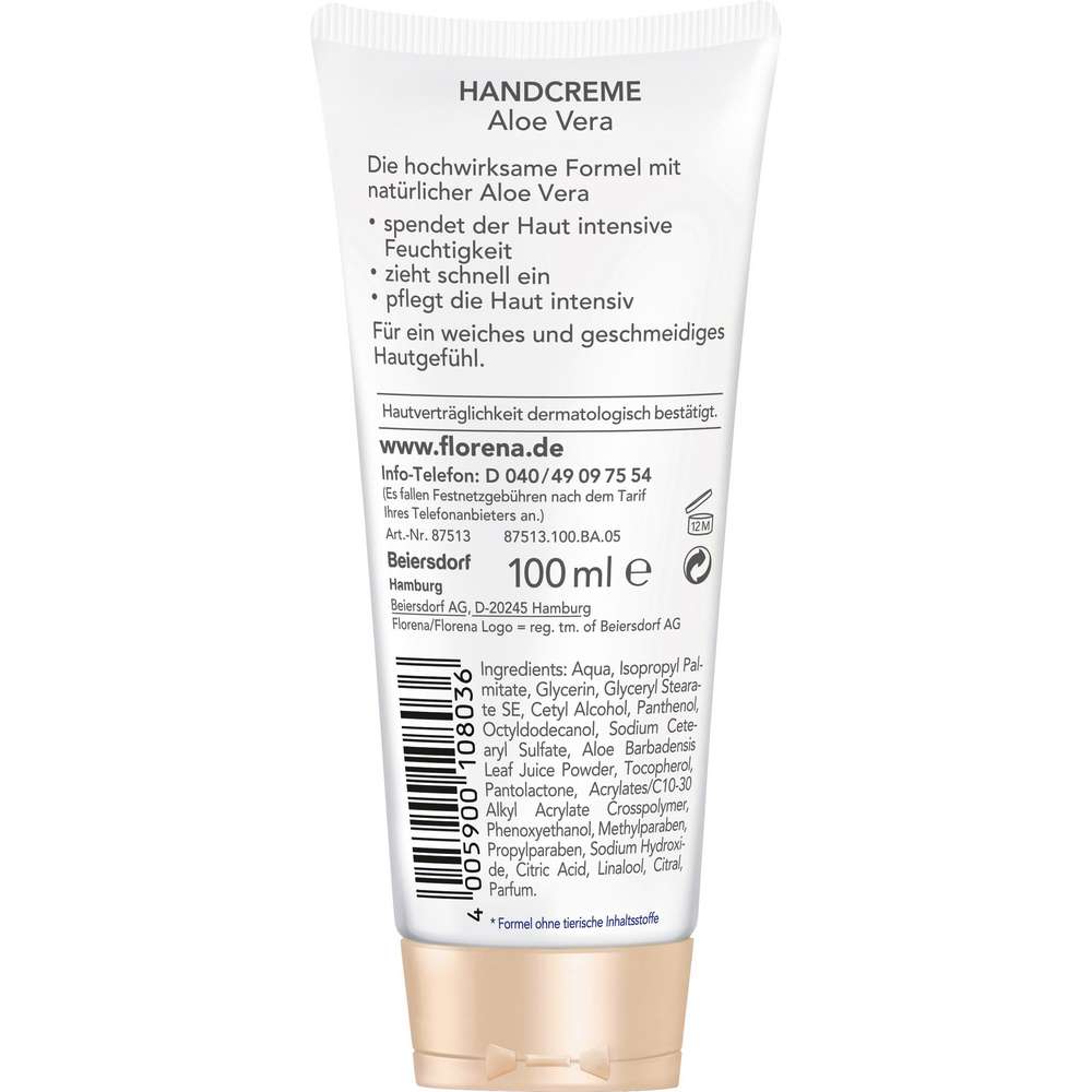Produktabbildung Florena Handcreme, Aloe-Vera