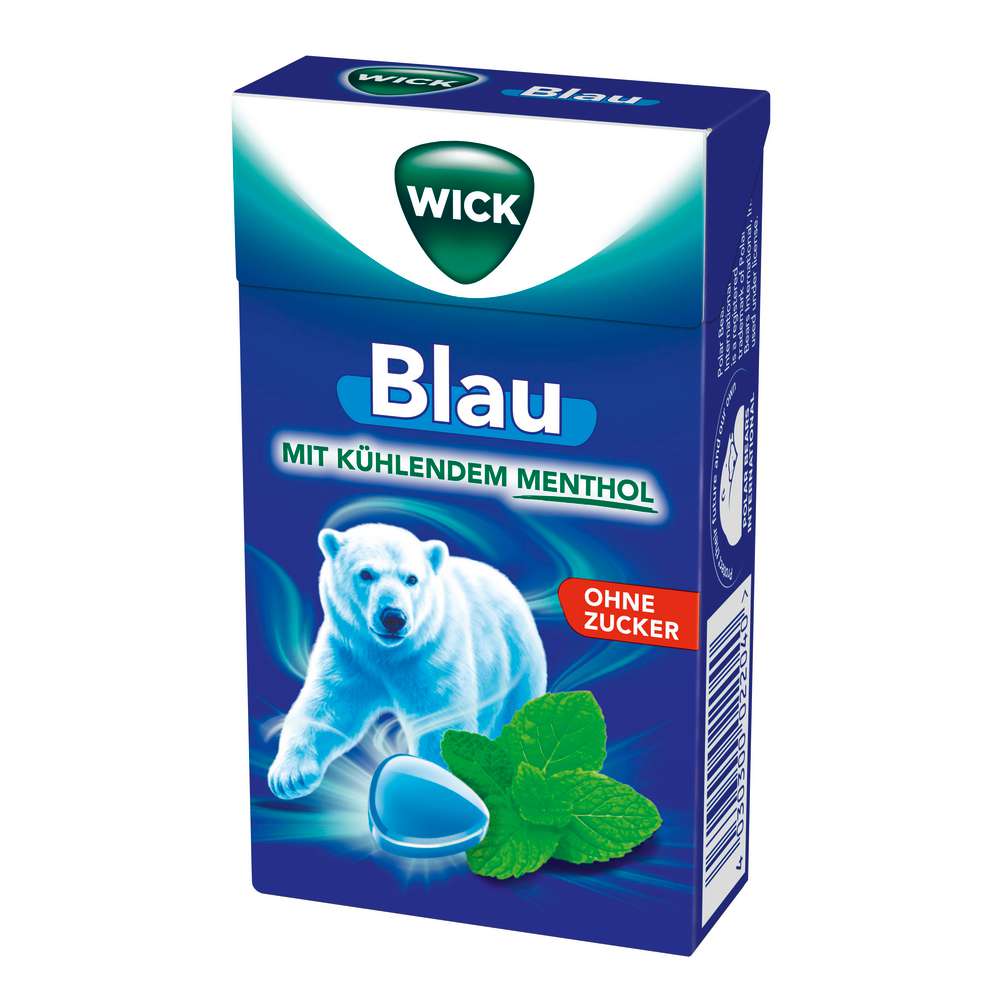 Produktabbildung Wick Bonbons Blau Menthol, ohne Zucker