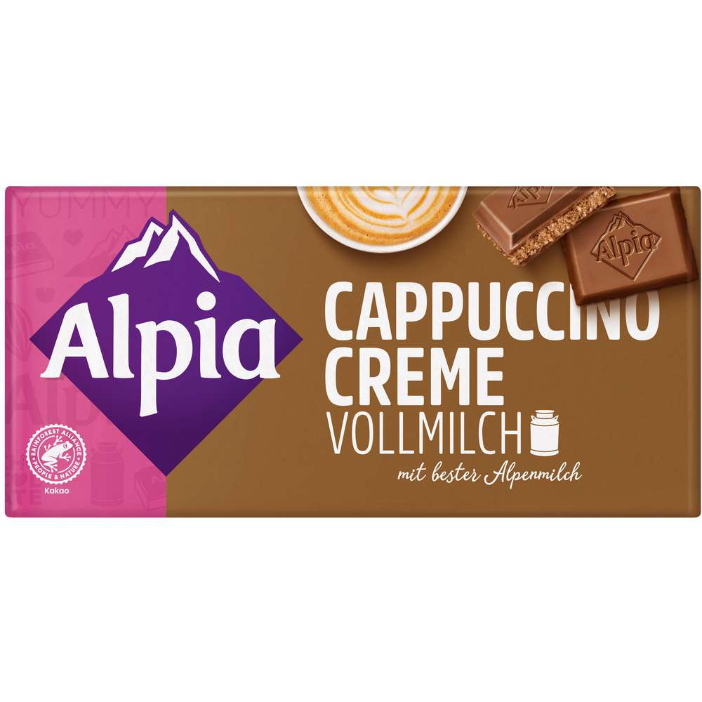 Produktabbildung Alpia Tafelschokolade, Cappuccino Creme Vollmilch