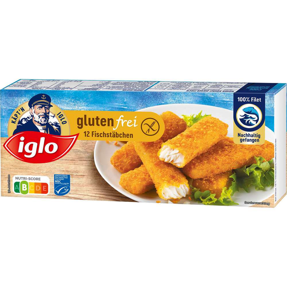 Produktabbildung Iglo Fischstäbchen glutenfrei , tiefgekühlt