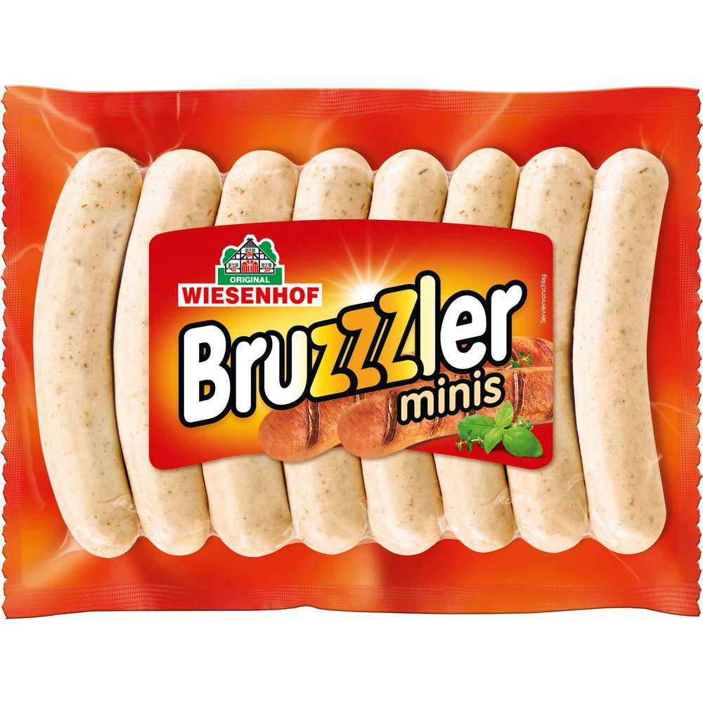Produktabbildung Wiesenhof Geflügelbratwurst Bruzzzler, Minis